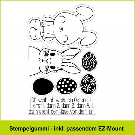 Oh weih -Osterhase - Stempelgummi